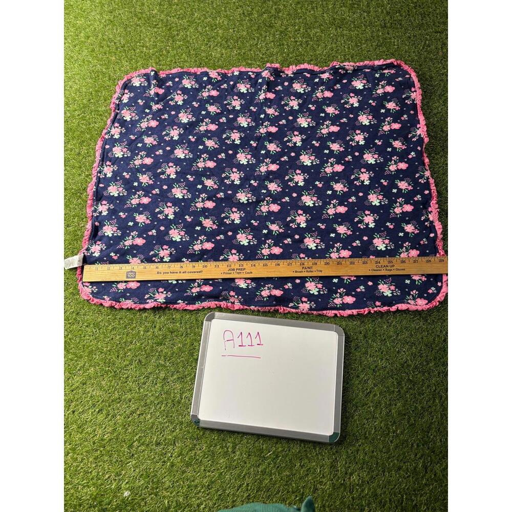 Just One You by Carter's Floral Baby Blanket with Pink Ruffle Trim